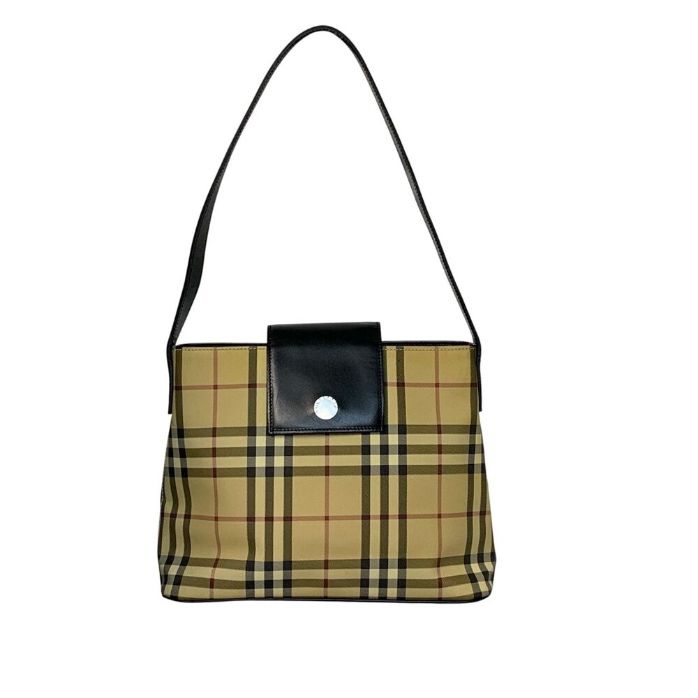 Burberry classic check shoulder bag Purse Authentic with COA